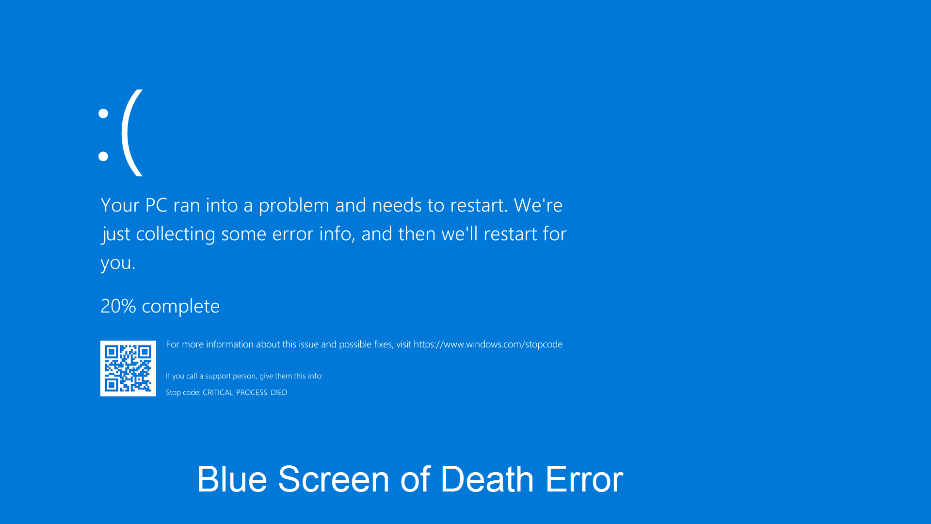 Синийэкран смерти Windows - пиратская