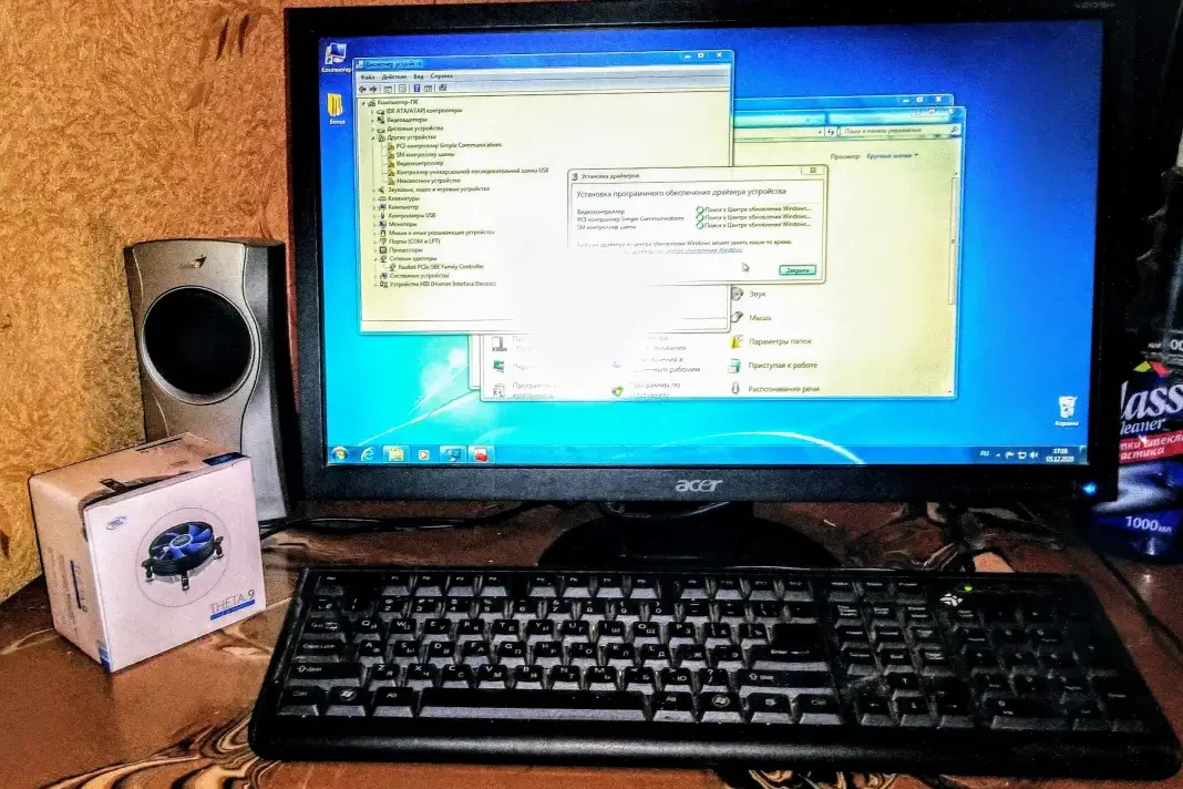 Ремонт компьютера на дому (установка Windows 7)
